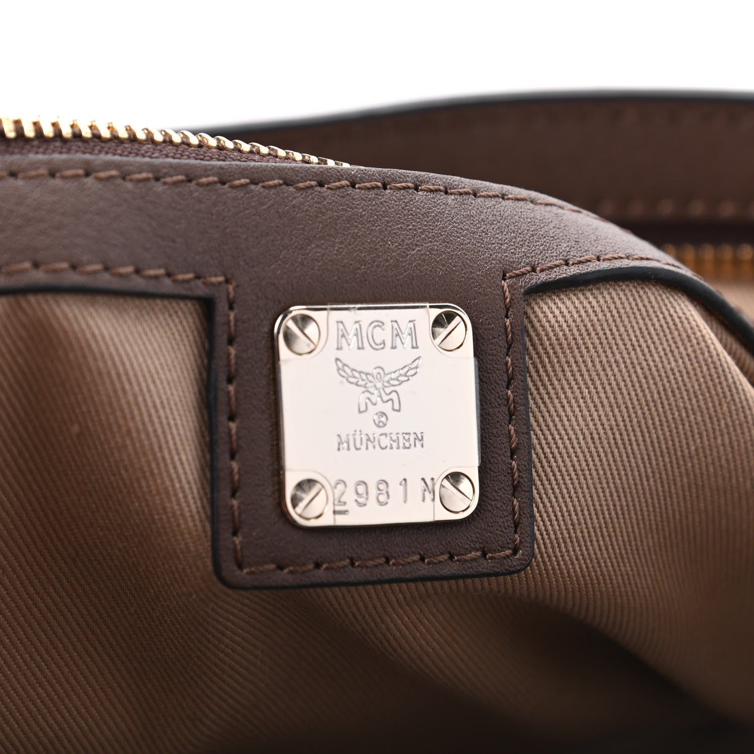 MCM Calfskin Ottomar Monogram Medium Klara Hobo Chestnut 6 of 8