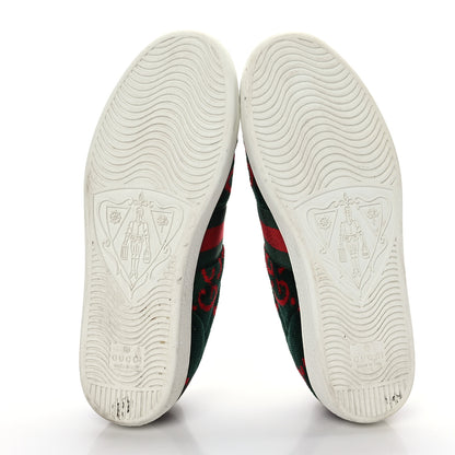 Gucci Terry Cloth GG Monogram Web Womens Ace Sneakers 36.5 Green Red 6 of 7