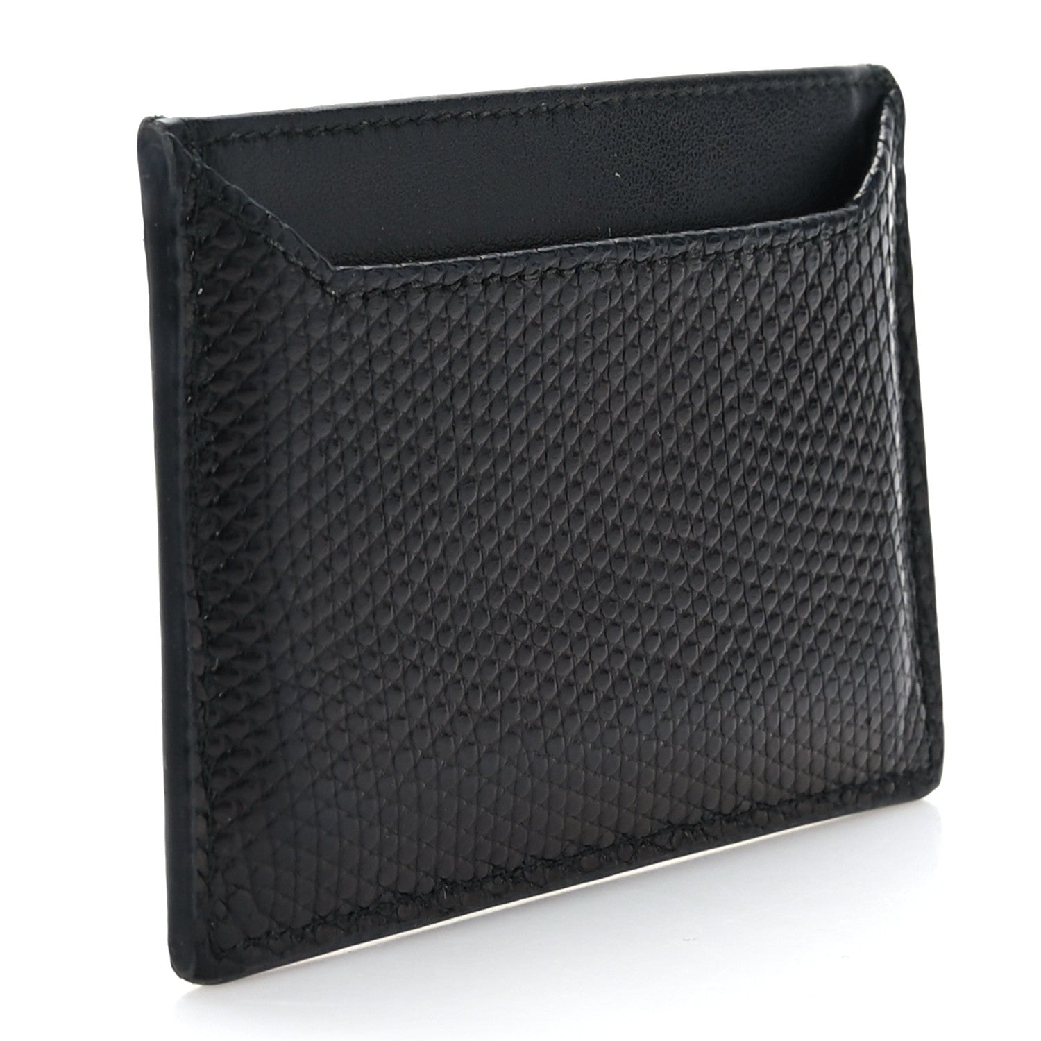 Prada Lizard Card Case Black 3 of 7
