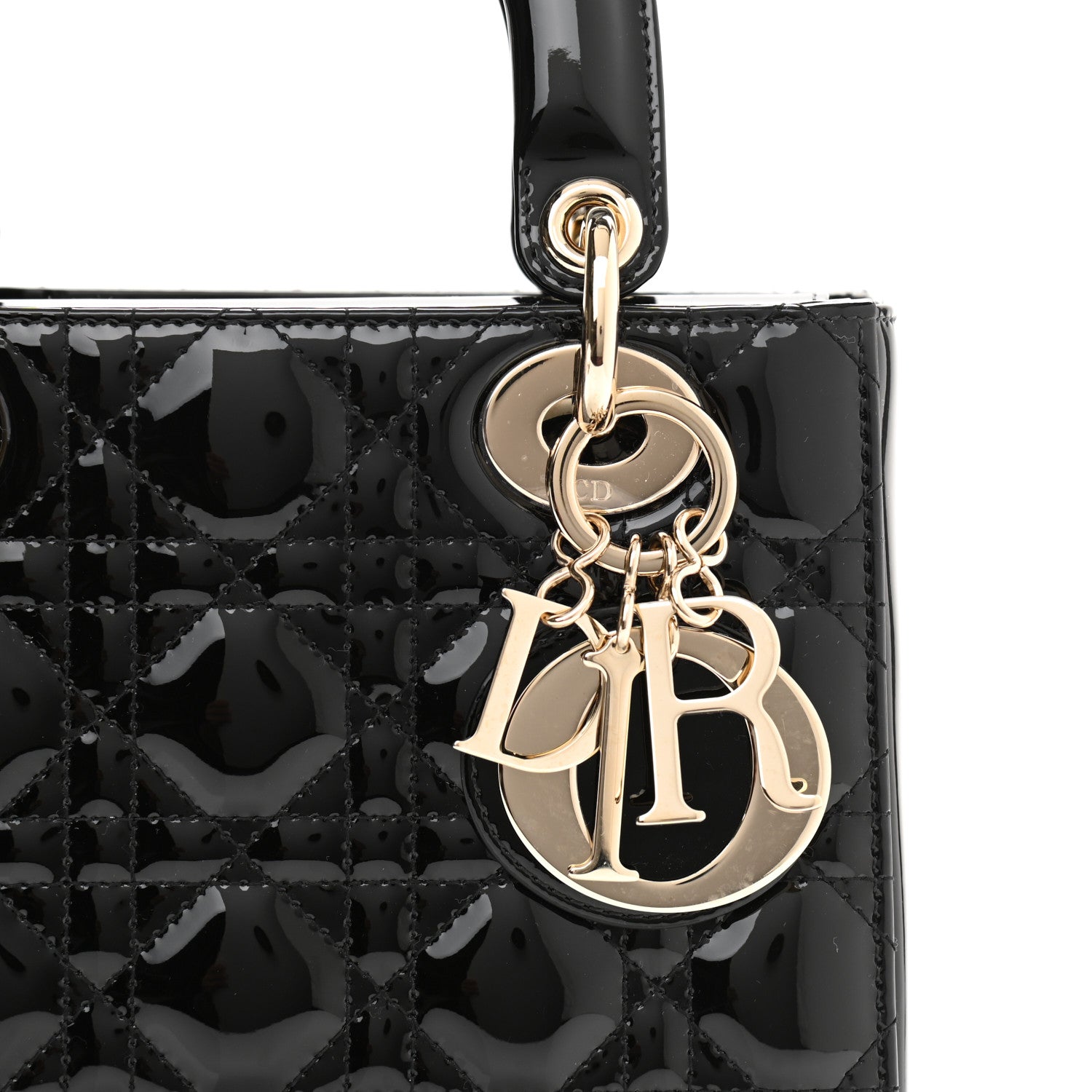 Christian Dior Patent Cannage Small Lady Dior Black 8 of 10