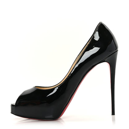 Christian Louboutin Patent New Very Prive 120 Pumps 39 Black Red 1 of 9