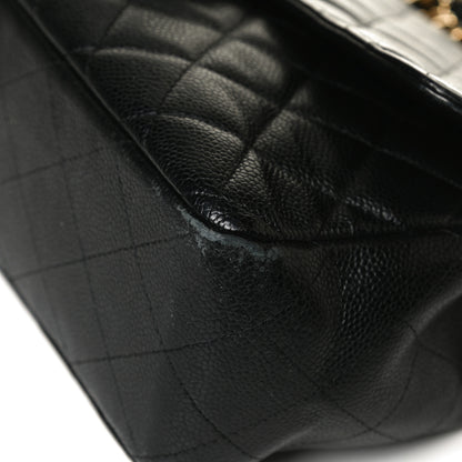 Chanel Caviar Quilted Jumbo Single Flap Black 13 of 16