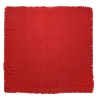 Louis Vuitton Silk Wool Monogram Shawl Pomme D'Amour 1 of 5