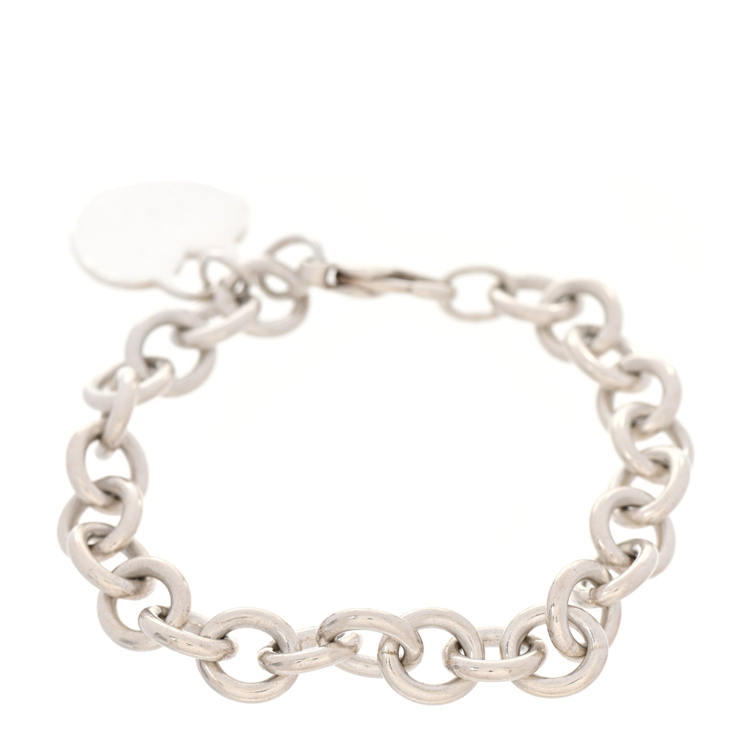 Tiffany Sterling Silver Heart Tag Charm Bracelet 3 of 5