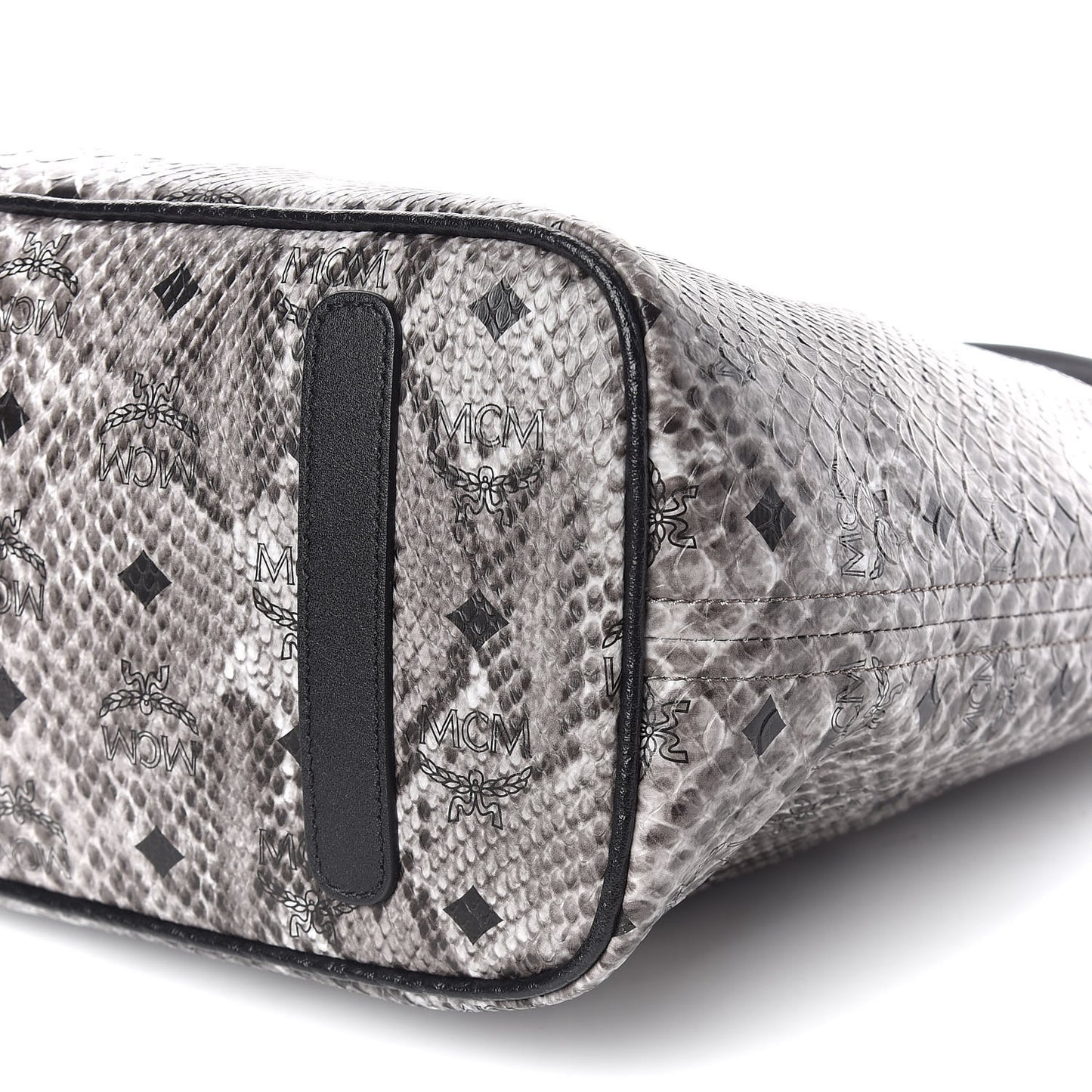 Visetos Snakeskin Embossed Medium Shopper Tote Grey
