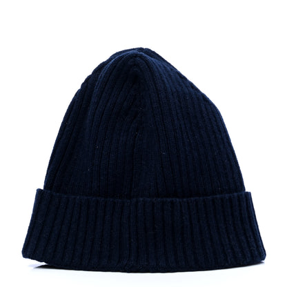 Chanel Cashmere Pearl Beanie Hat L Navy 2 of 4