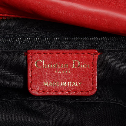Christian Dior Washed Calfskin Gypsy Ruffles Bag Red 6 of 7