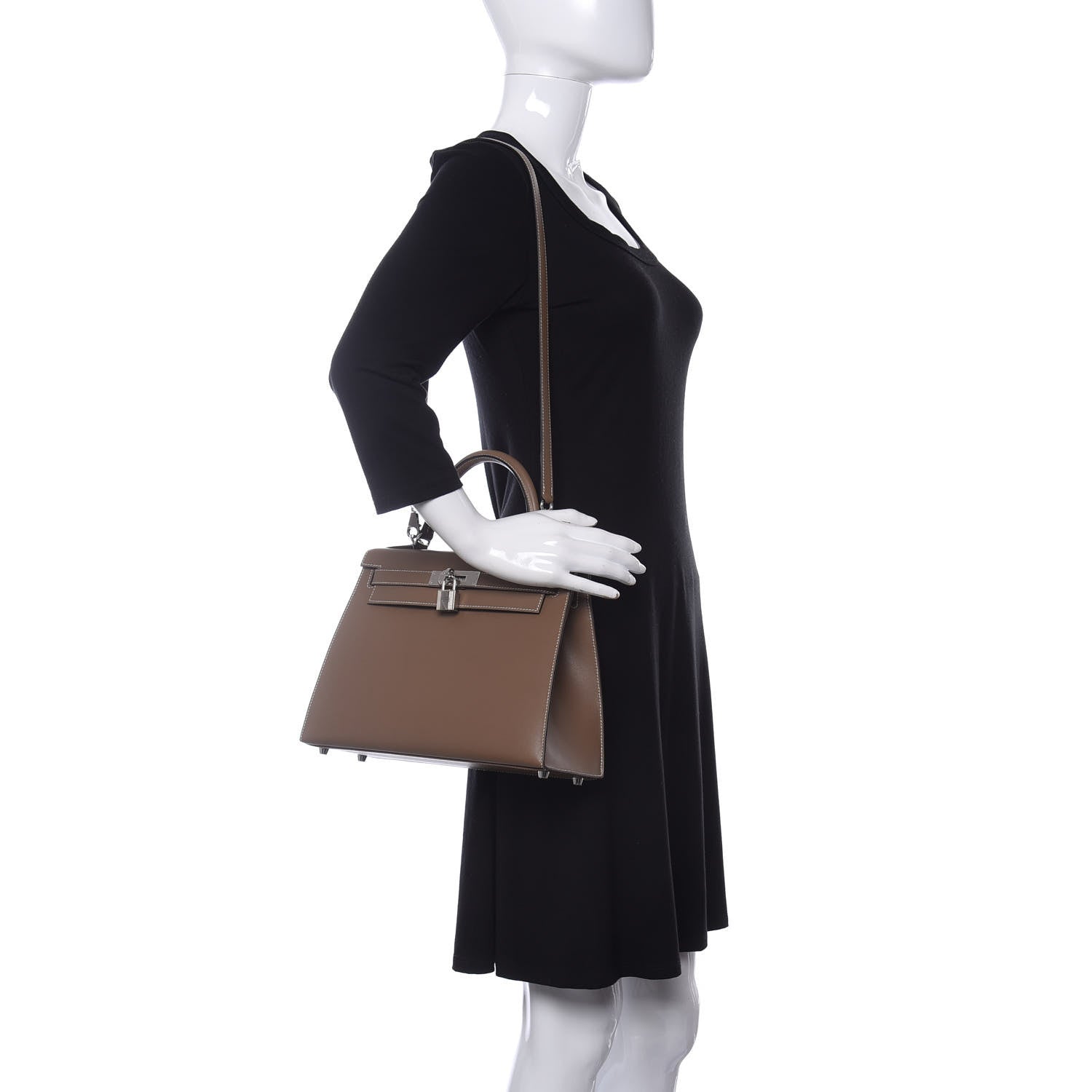Hermes Tadelakt Kelly Sellier 28 Etoupe 2 of 13