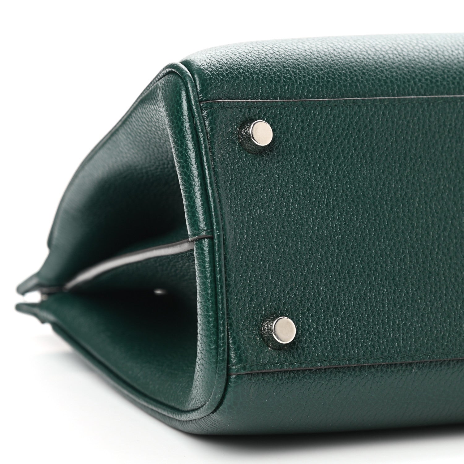 Gucci Grainy Calfskin Small Zumi Top Handle Bag Vintage Green 10 of 14