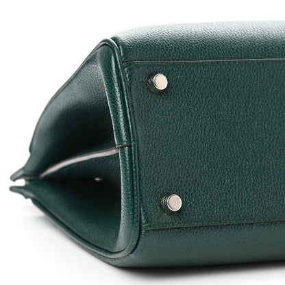 Gucci Grainy Calfskin Small Zumi Top Handle Bag Vintage Green 10 of 14