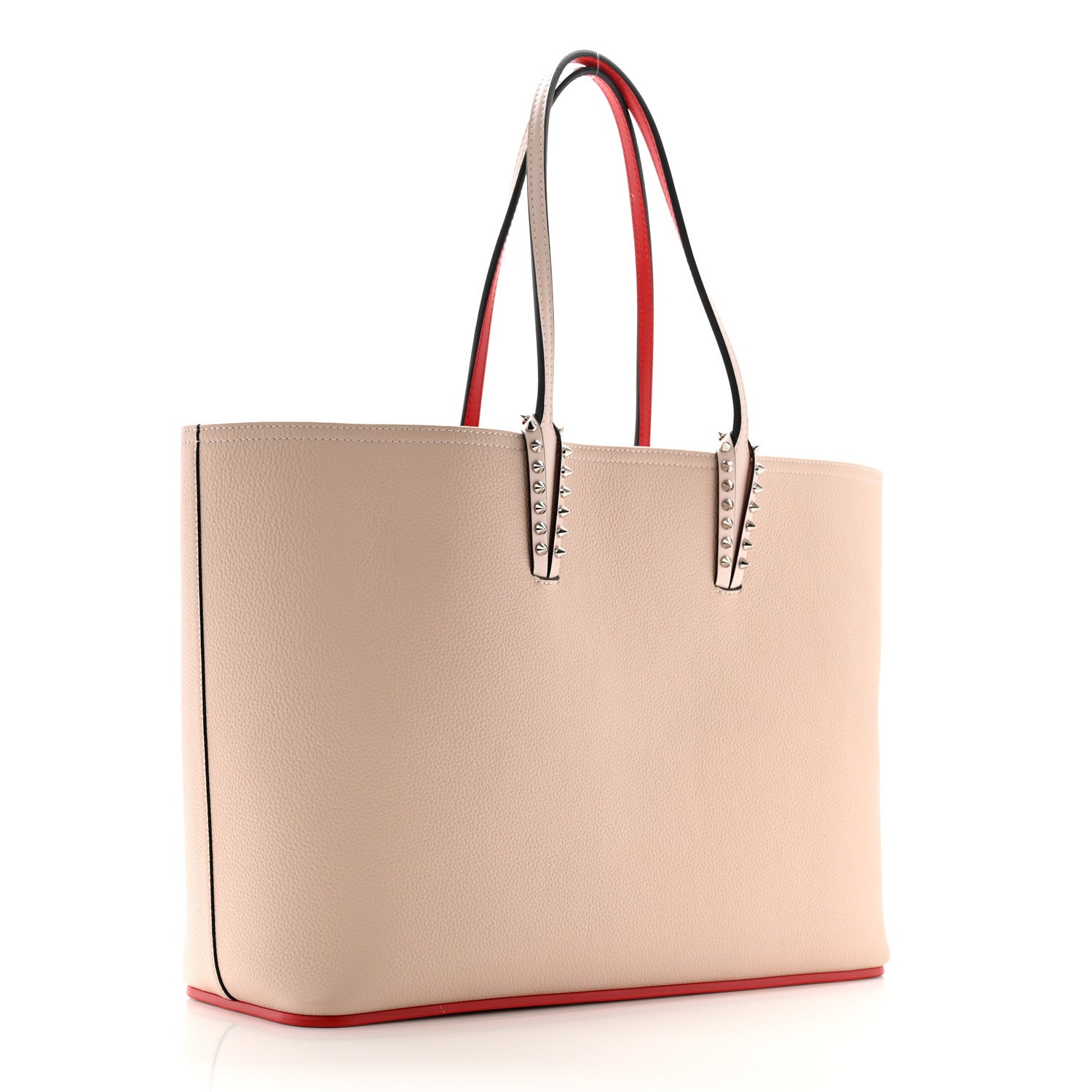 Christian Louboutin Calfskin Spikes East West Cabata Tote Ballerina 4 of 11