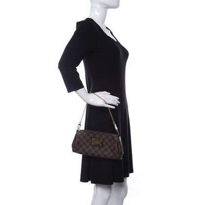 Louis Vuitton Damier Ebene Eva Clutch 2 of 11
