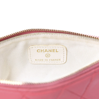 Chanel Lambskin Quilted Valentine Charms Small Cosmetic Pouch Pink 6 of 11