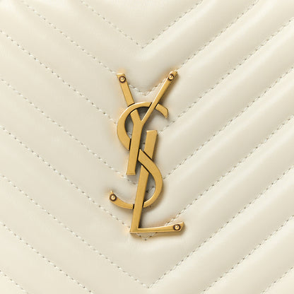 Saint Laurent Calfskin Matelasse Monogram Lou Camera Bag Crema Soft 8 of 10