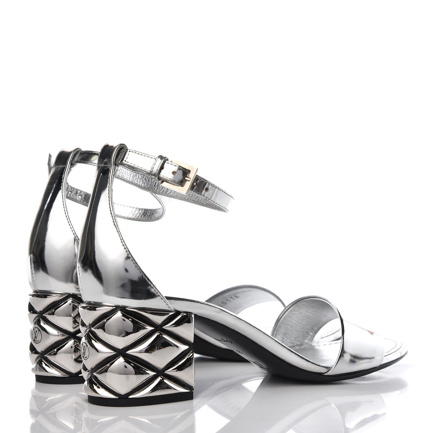 Louis Vuitton Calfskin Silver Light Sandal 38 Argent 4 of 9