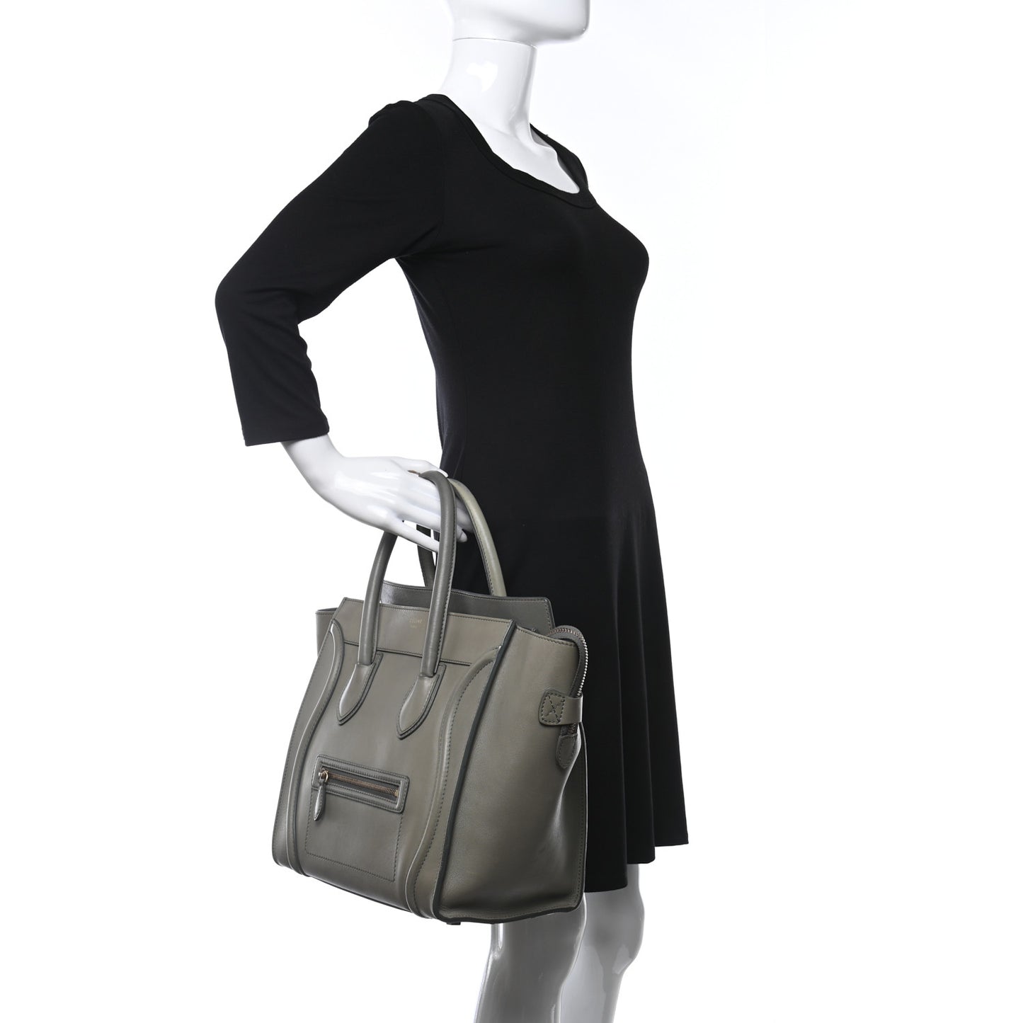 Smooth Calfskin Mini Luggage Grey