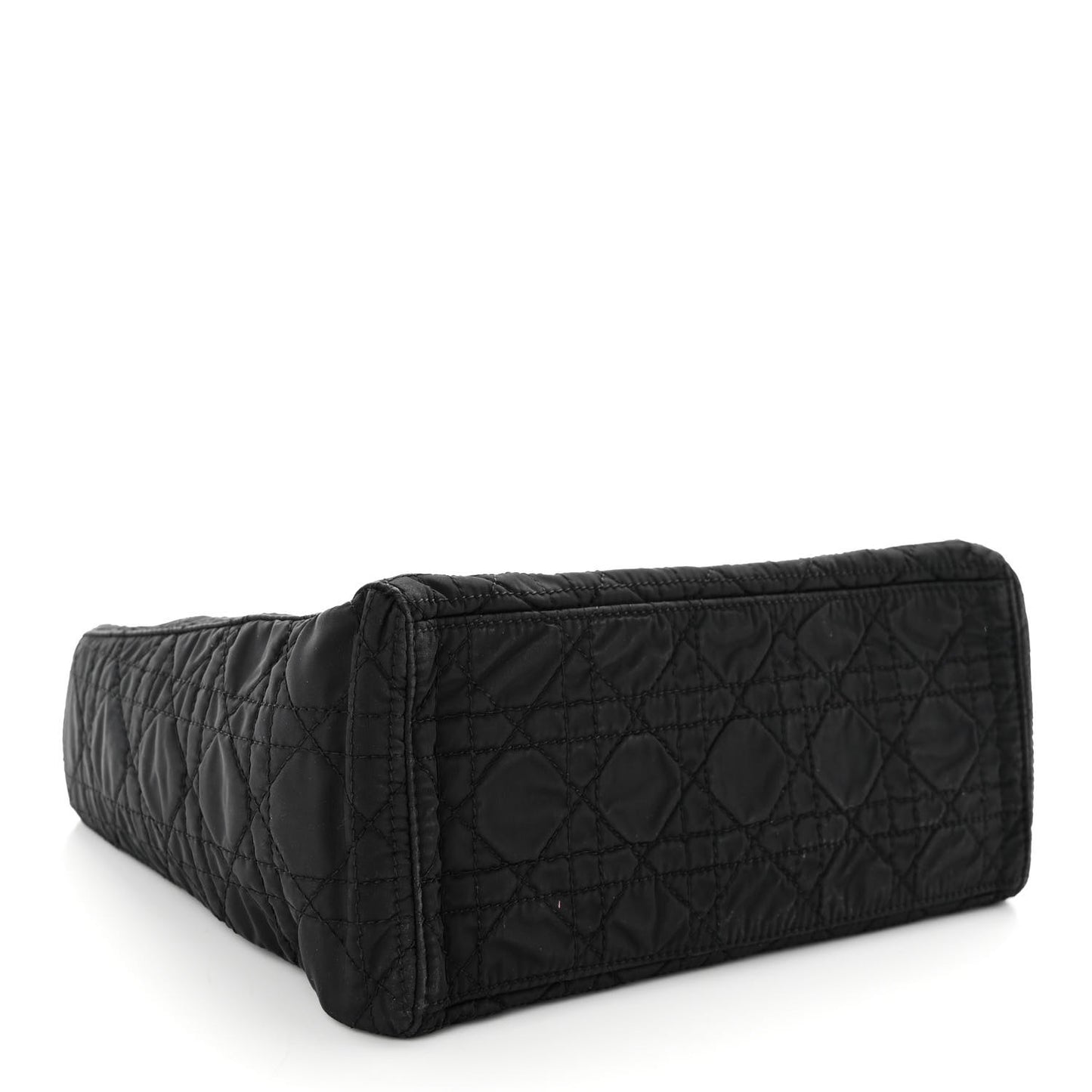 Nylon Cannage Medium Lady Dior Black