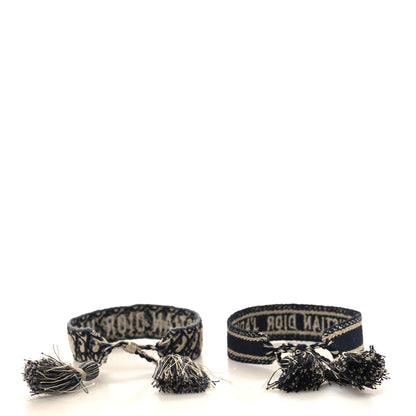 Christian Dior Woven Cotton J Adior Friendship Bracelet Set Navy 3 of 4