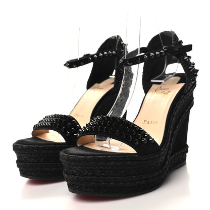 Christian Louboutin Nappa Metallic Madmonica 120 Wedge Sandals 37 Gold 3 of 7