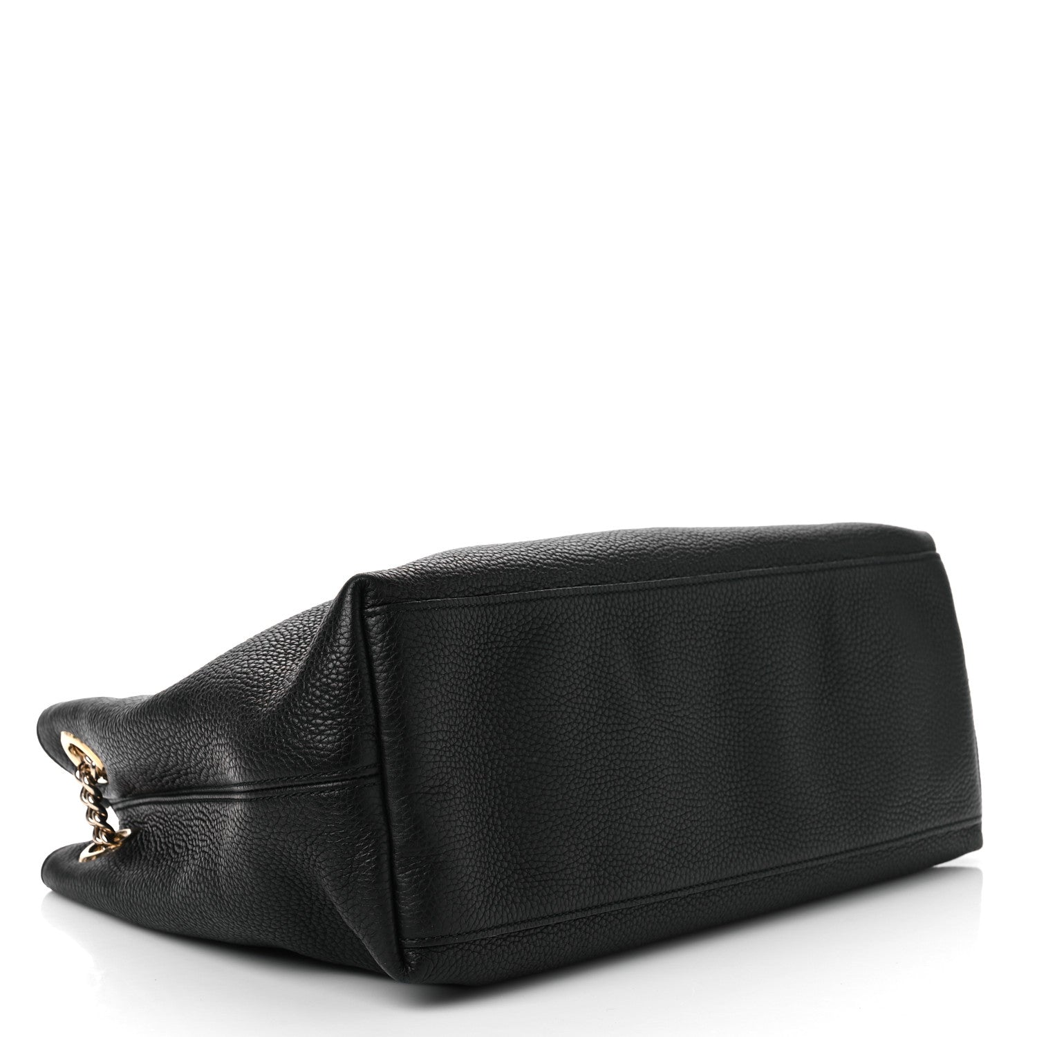 Gucci Pebbled Calfskin Medium Soho Chain Shoulder Bag Black 4 of 12