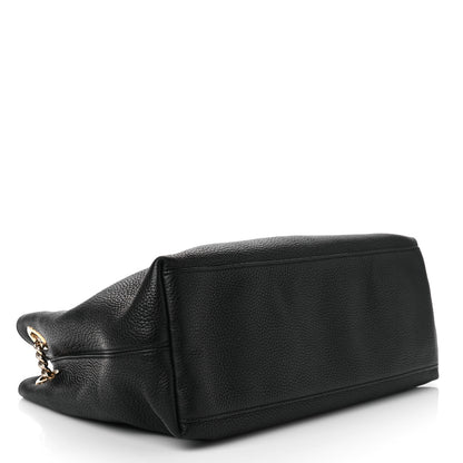 Gucci Pebbled Calfskin Medium Soho Chain Shoulder Bag Black 4 of 12