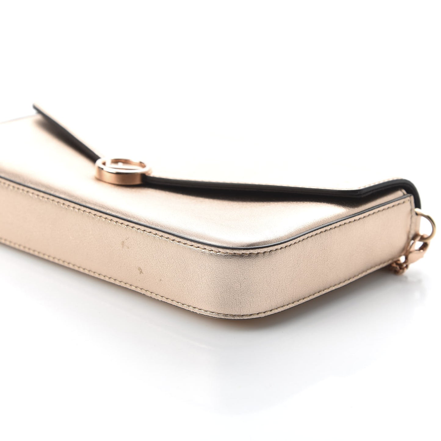 Vitello Laminato F is Fendi Envelope Wallet on Chain Rame