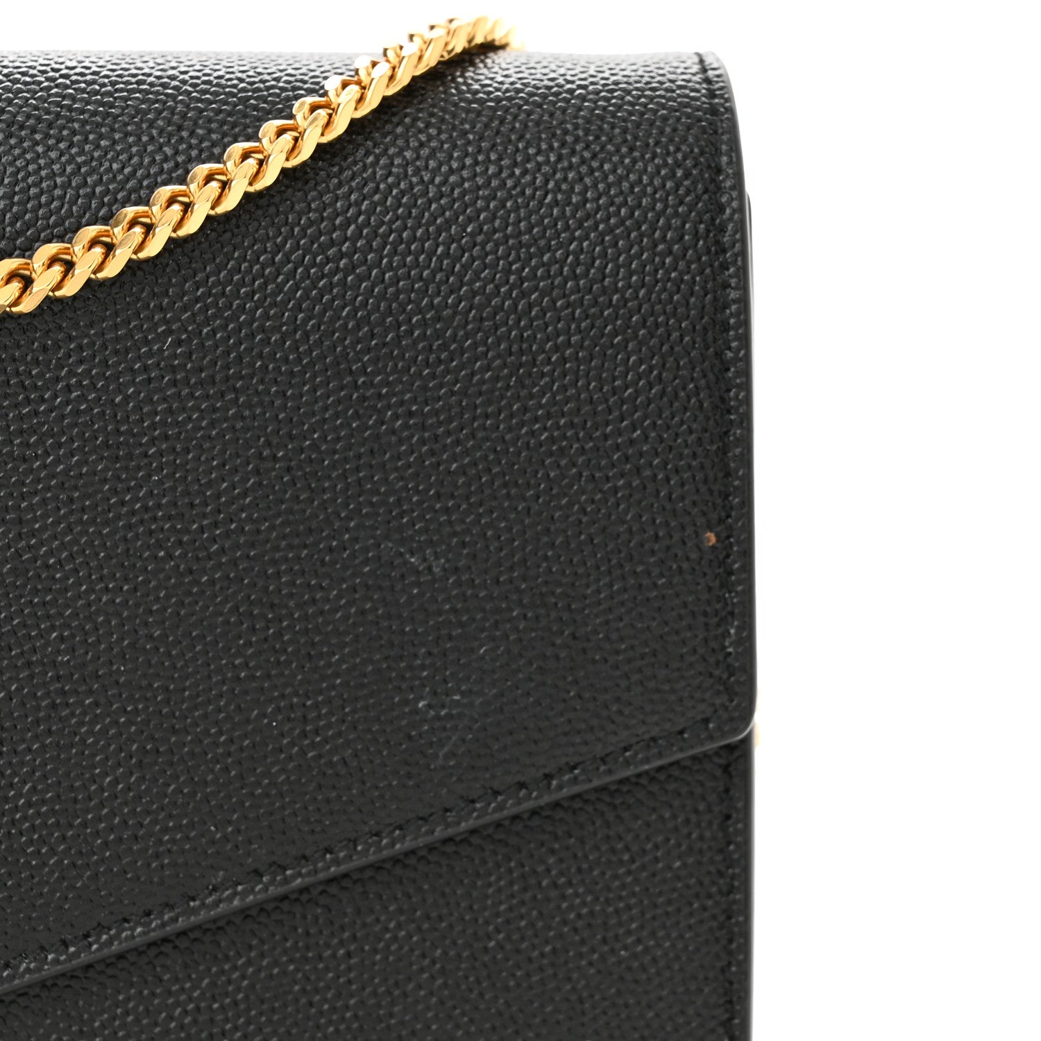 Saint Laurent Grain De Poudre Uptown Chain Wallet Black 12 of 14