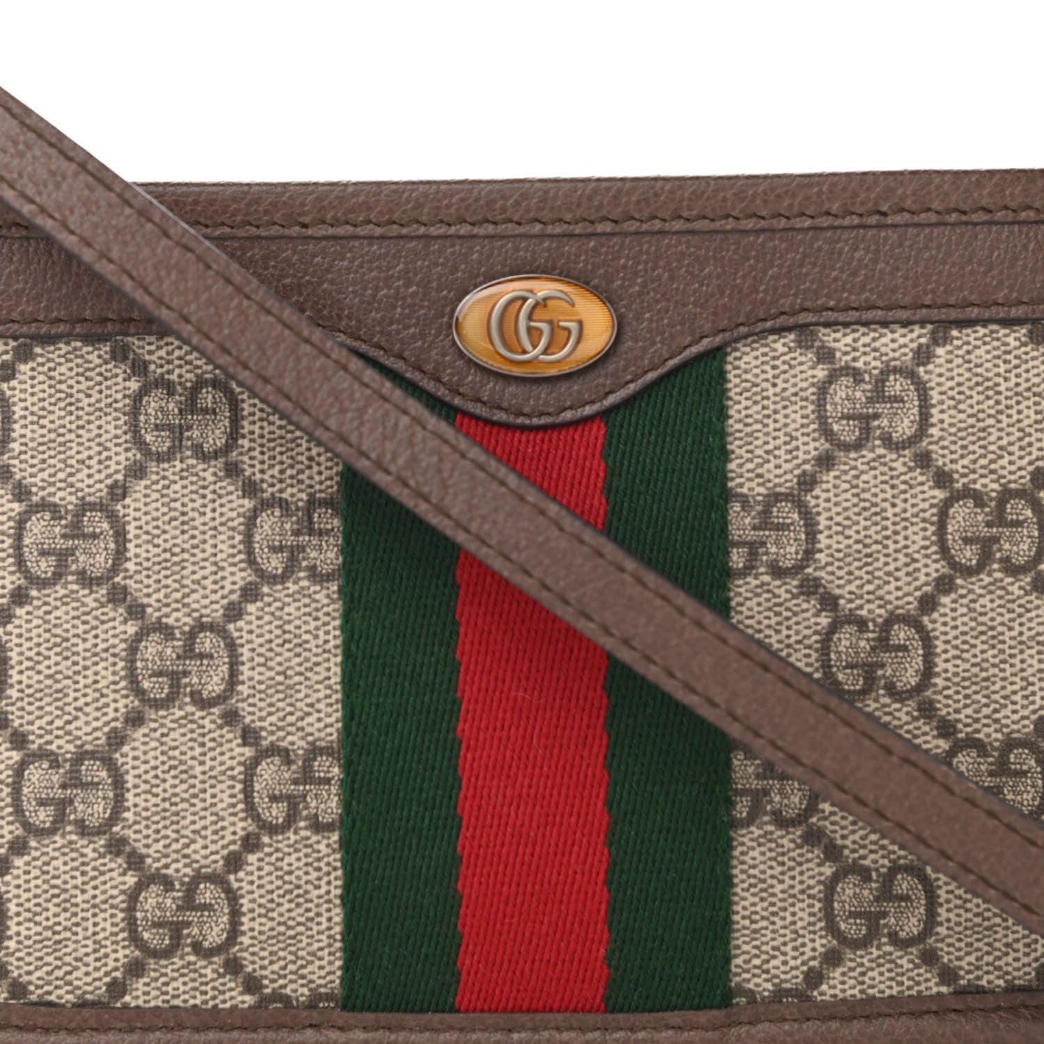 Gucci GG Supreme Monogram Web Ophidia Crossbody Beige New Acero 10 of 12