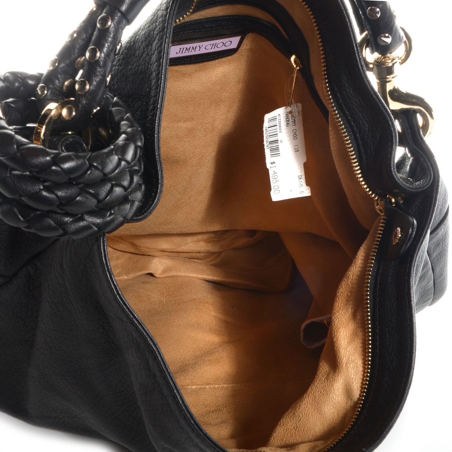 Jimmy Choo Leather Sky Hobo Black 6 of 7