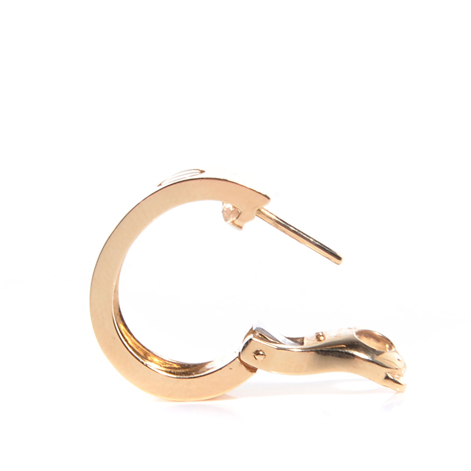 Cartier 18K Yellow Gold 2 Diamond 5.5mm LOVE Hoop Earrings 3 of 7