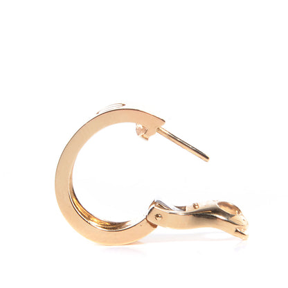 Cartier 18K Yellow Gold 2 Diamond 5.5mm LOVE Hoop Earrings 3 of 7