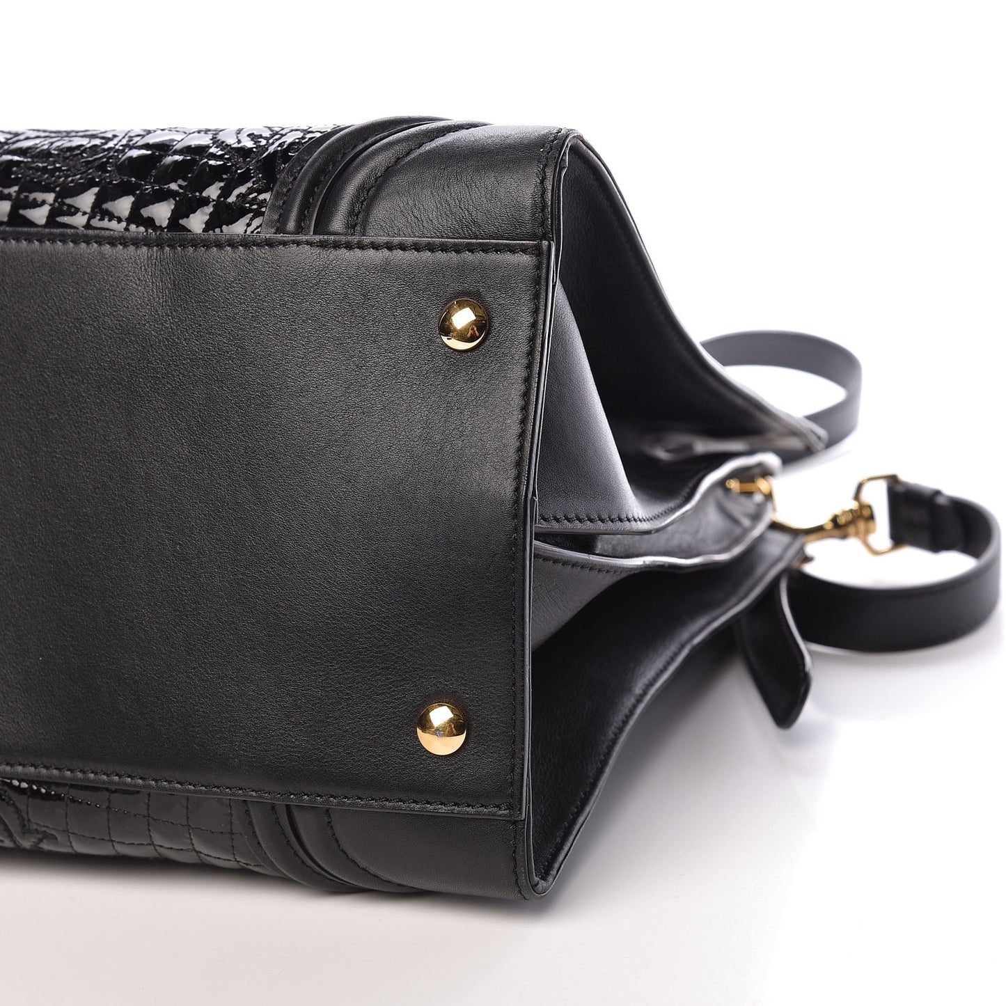 Patent Micro Vanitas Icon Handbag Black