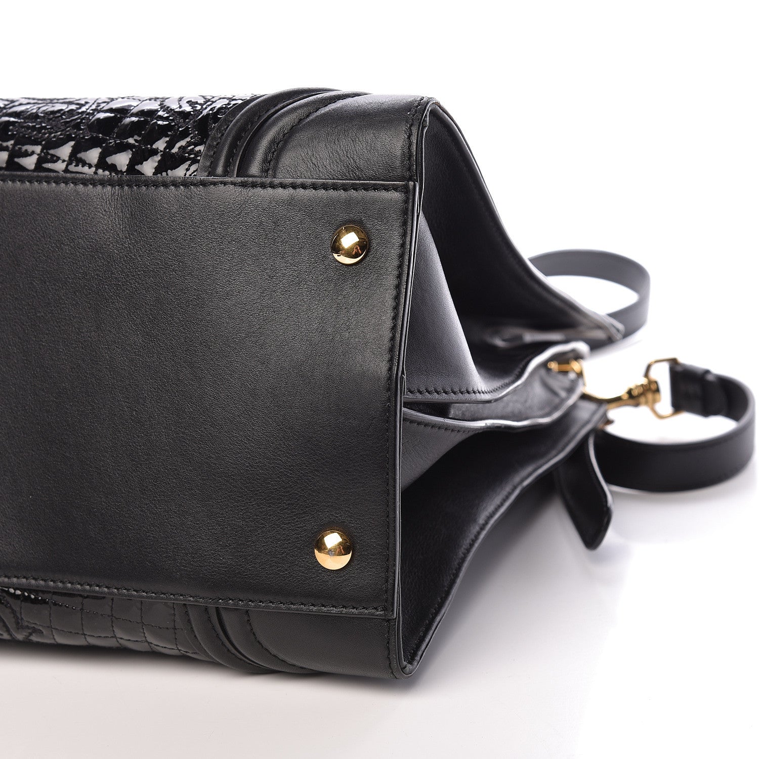 Versace Patent Micro Vanitas Icon Handbag Black 6 of 13