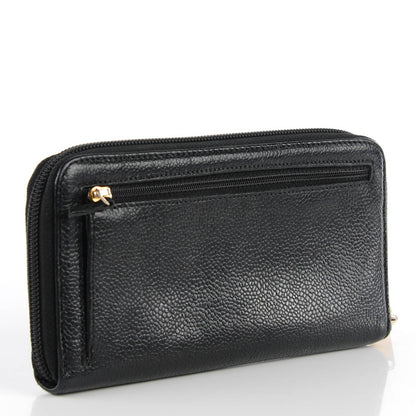 Chanel Caviar Large Timeless CC Zip Around Wallet Black 3 of 8