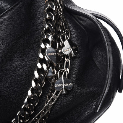 Jimmy Choo Lambskin Small Biker Hobo Black 9 of 9
