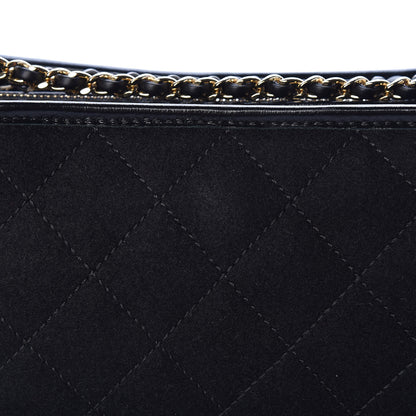 Chanel Felt Calfskin Quilted Medium Gabrielle Hobo Black 10 of 10