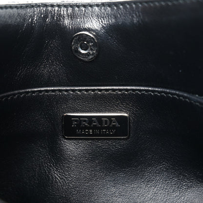 Prada Maglia Jacquard Cleo Shoulder Bag Black White 6 of 9