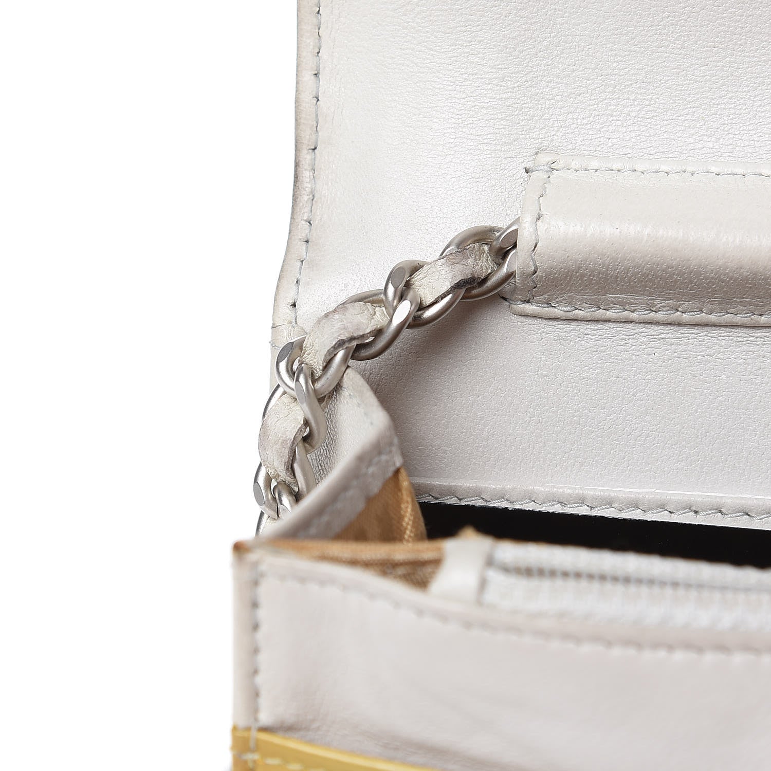 Chanel Patent Camellia Print Wallet On Chain WOC Yellow 17 of 17
