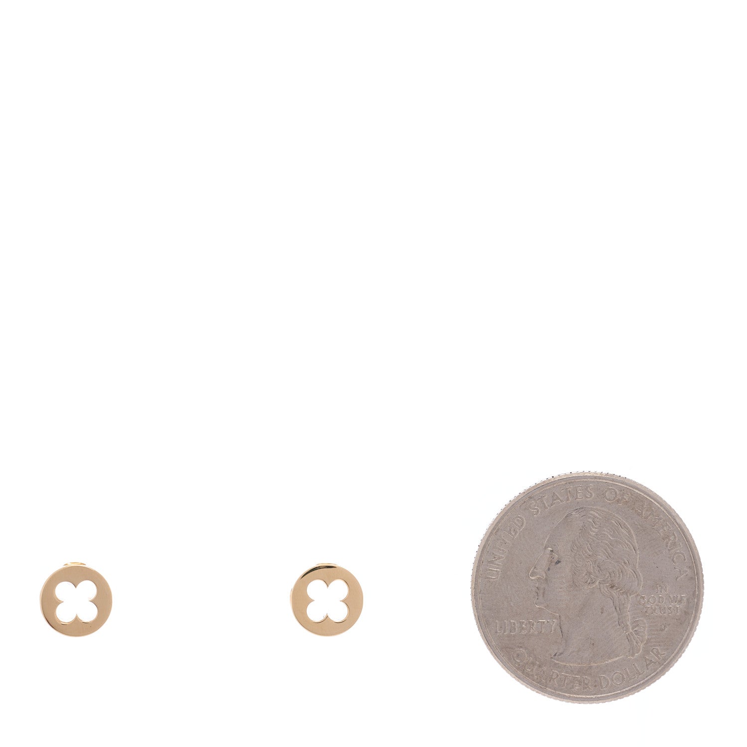 Louis Vuitton 18K Yellow Gold Empreinte Ear Studs Earrings 2 of 4