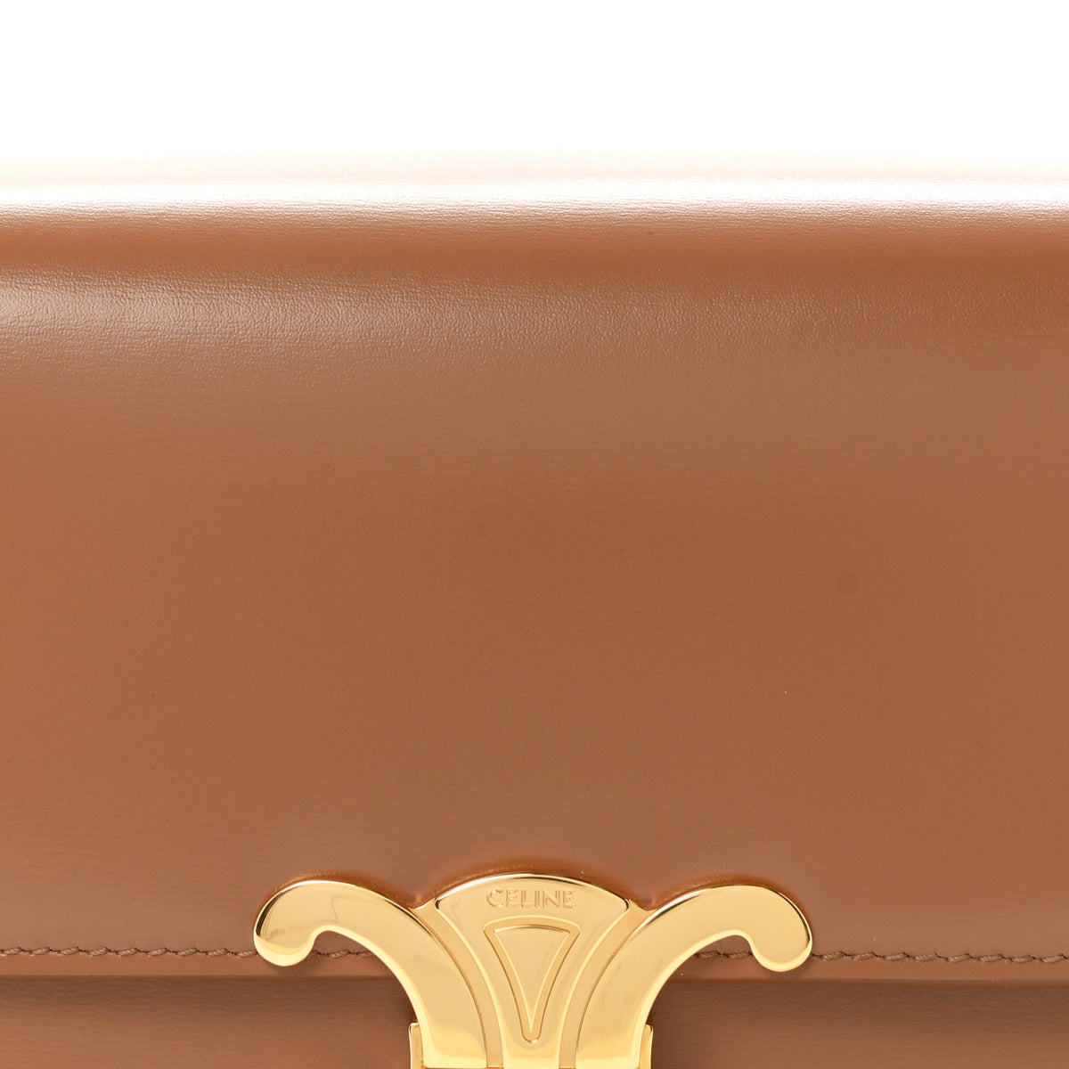 Celine Shiny Calfskin Teen Triomphe Bronze 8 of 10