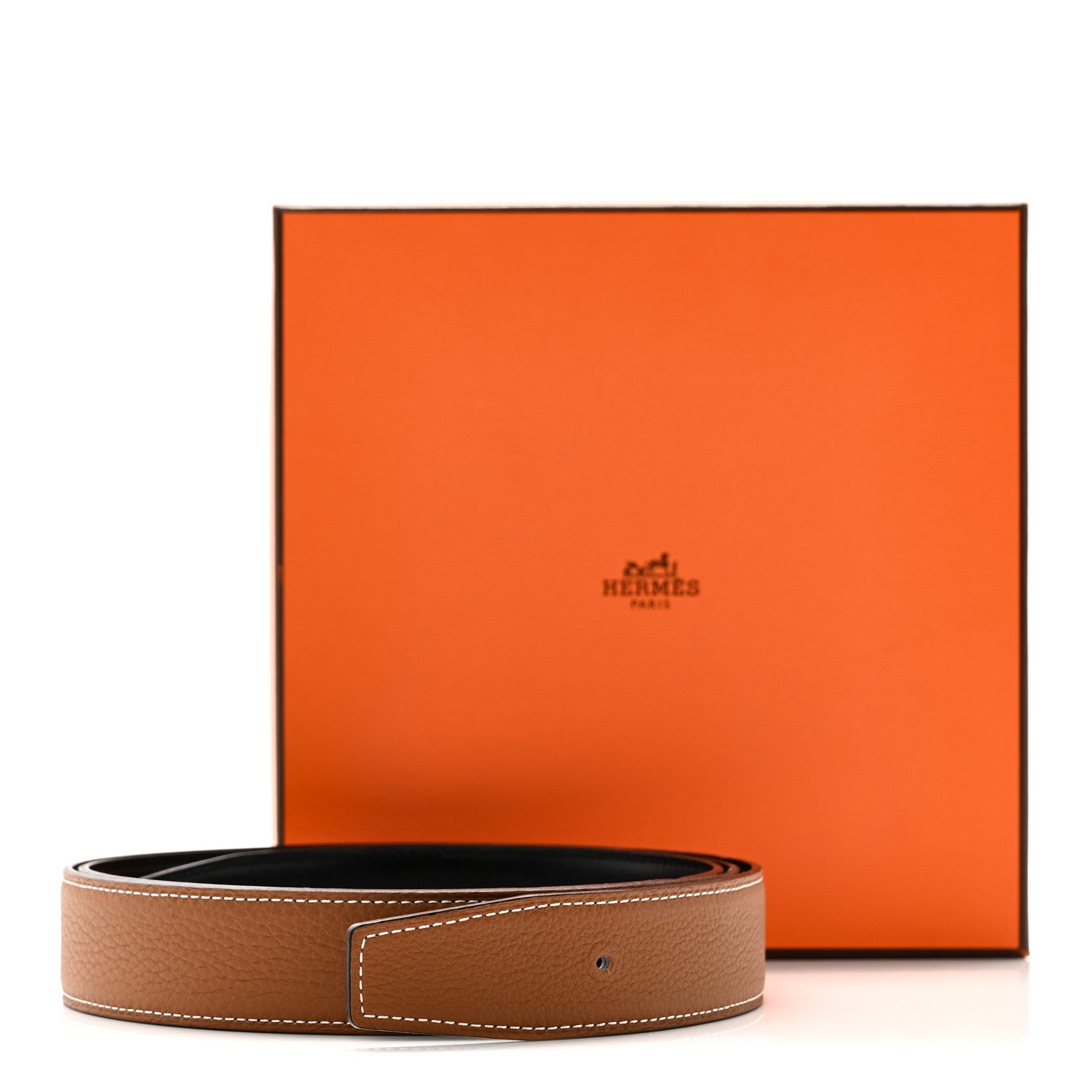 Hermes Box Togo 32mm Belt Strap 115 46 Black Gold 10 of 10