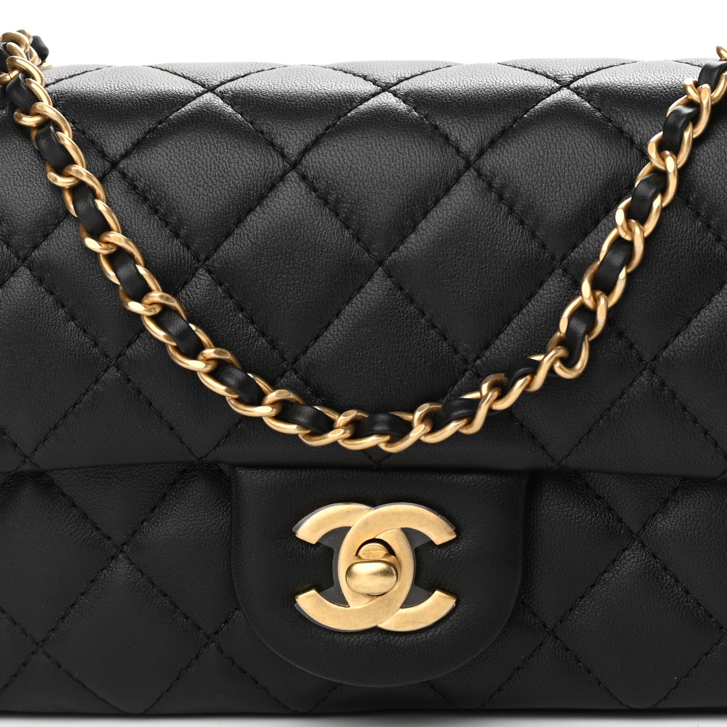 Chanel Lambskin Quilted Mini Rectangular Pearl Crush Flap Black 8 of 11