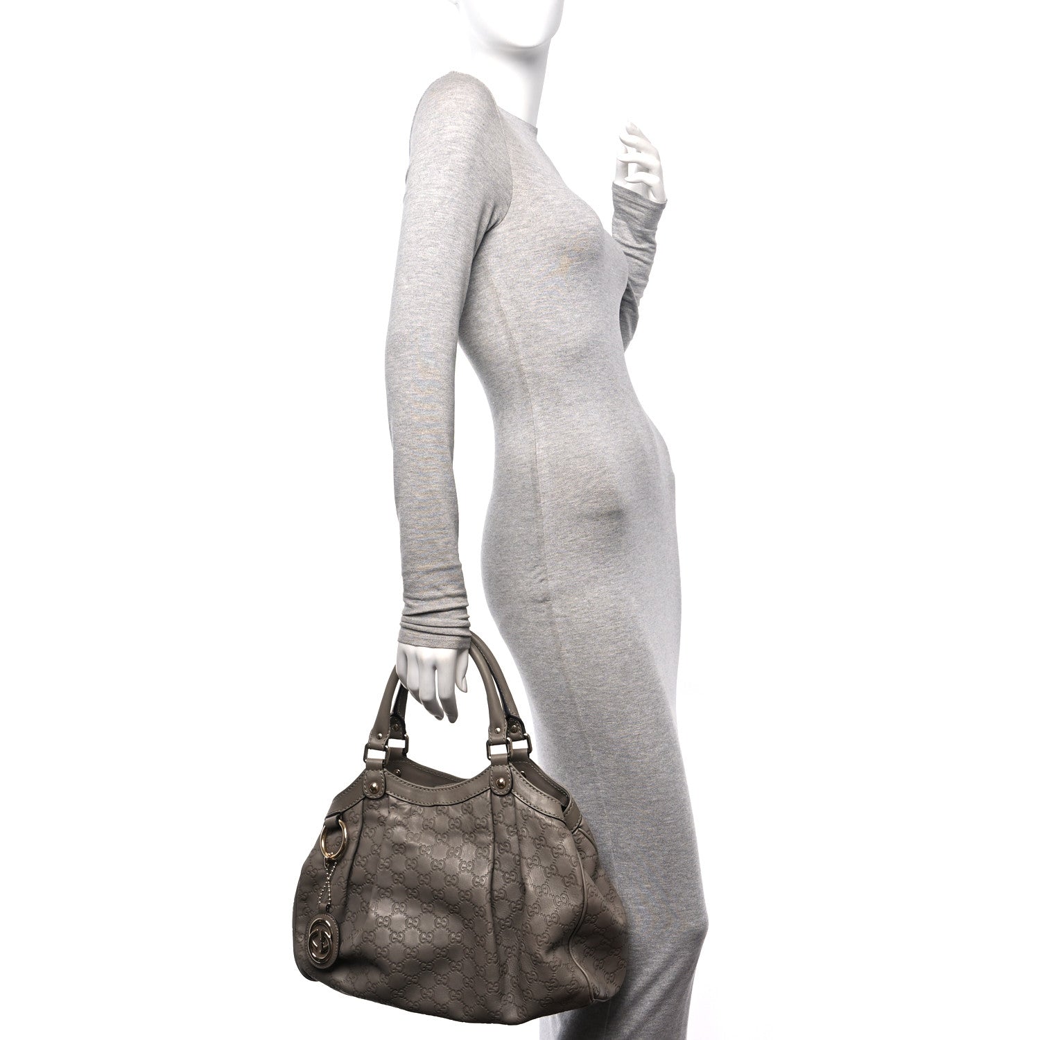 Gucci Guccissima Medium Sukey Tote Taupe 2 of 11