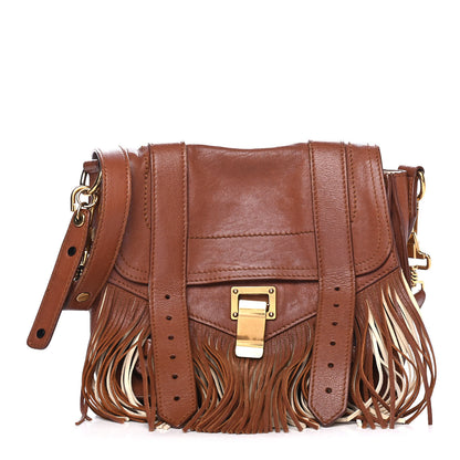 Proenza Schouler Lambskin Fringe PS1 Crossbody Pouch Dune 1 of 6