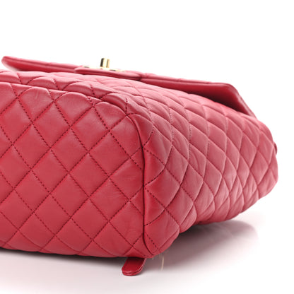 Chanel Lambskin Quilted Large Urban Spirit Backpack Dark Pink 9 of 11