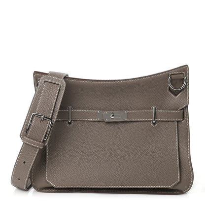 Hermes Taurillon Clemence Jypsiere 34 Etoupe 1 of 14