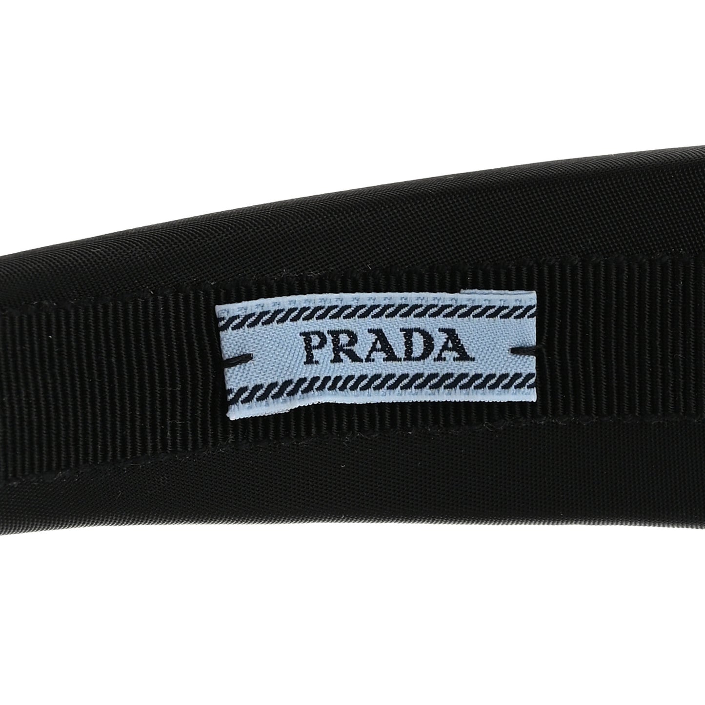 Re-Nylon Metal Triangle Logo Headband Black