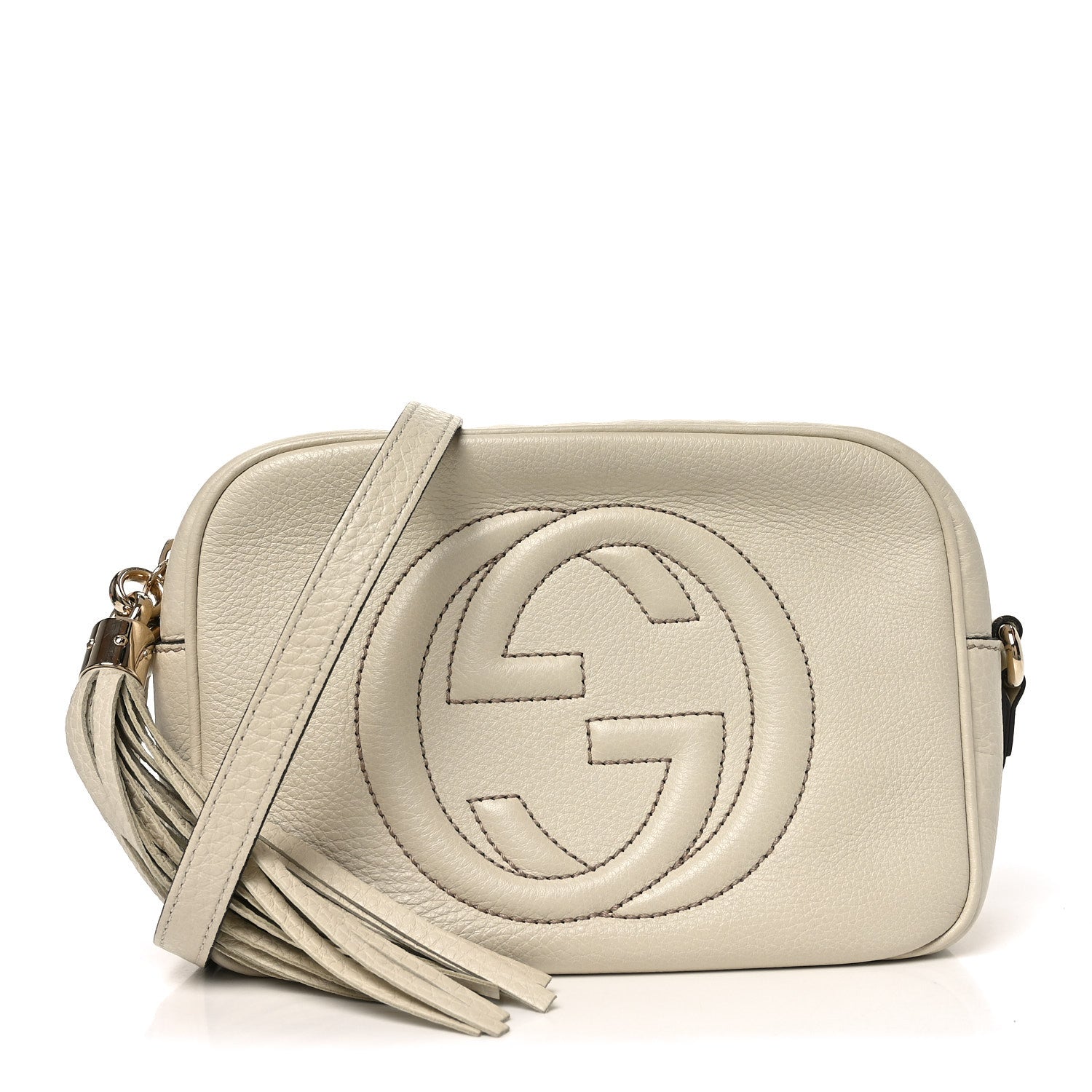 Gucci Pebbled Calfskin Small Soho Disco Bag Off White 1 of 9