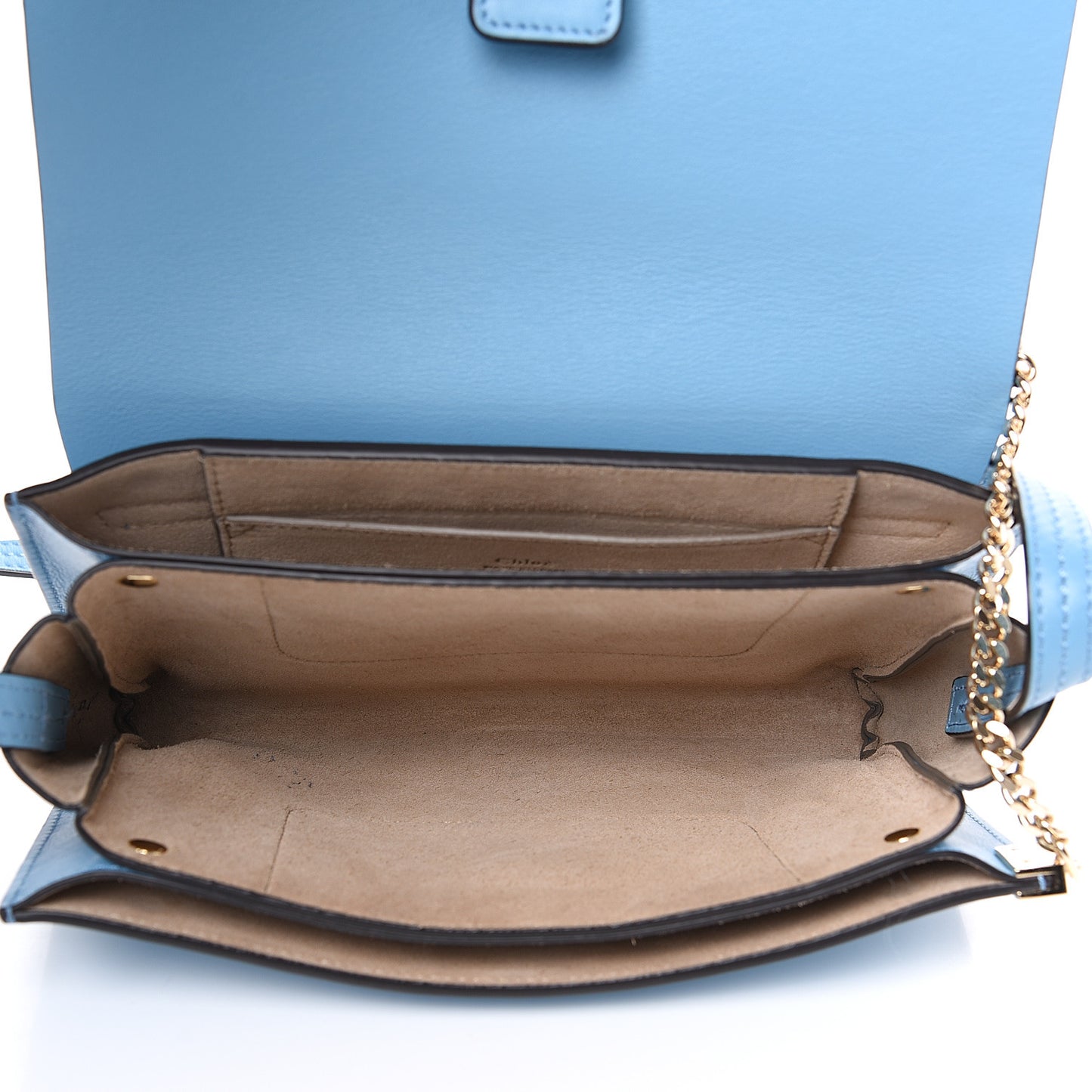 Suede Calfskin Small Faye Shoulder Bag Vinyl Blue