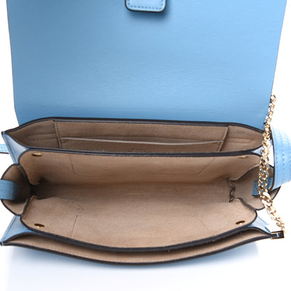 Chloe Suede Calfskin Small Faye Shoulder Bag Vinyl Blue 4 of 13
